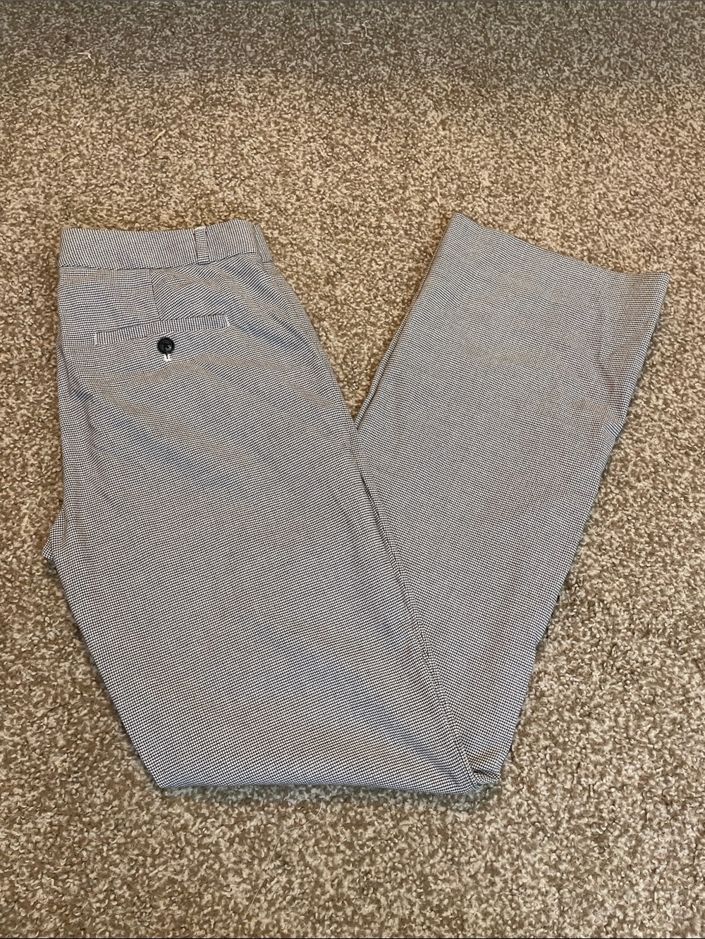 Banana Republic Logan Micro Check Straight Leg Dress Pants